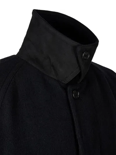 Studio Tomboy Button-fastening Wool Coat In Black