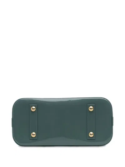 Pre-owned Louis Vuitton 2011 Monogram Vernis Alma Pm Handbag In Blue