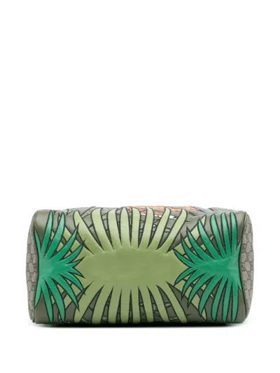 Pre-owned Gucci 2000-2015 Unicef Gg Supreme Snowman In Africa Joy Boston Bag In Brown