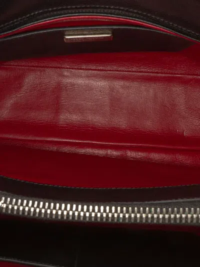 Pre-owned Prada 2010-2025 Saffiano Cuir Turnlock Twin Satchel In Black