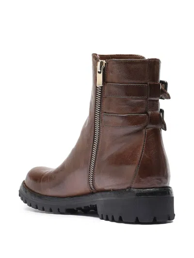 Officine Creative Leather Boots In Brown