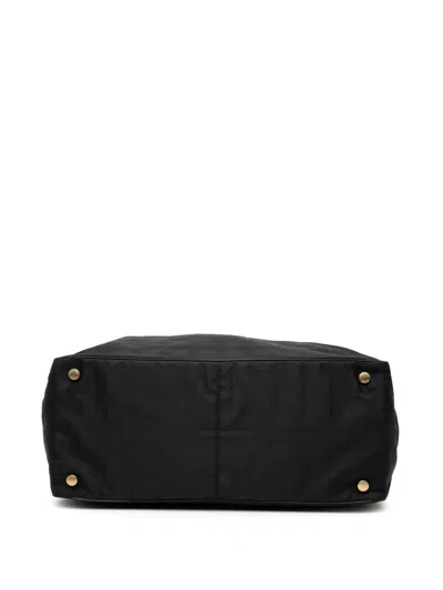 Pre-owned Chanel 2003-2004 New Travel Line Nylon Tote Bag In Black