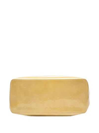 Pre-owned Louis Vuitton 2001 Monogram Vernis Reade Mm Tote Bag In Brown