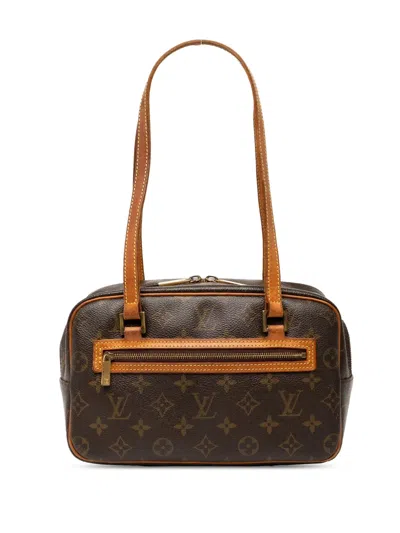 Pre-owned Louis Vuitton 2002 Monogram Cite Mm Shoulder Bag In Brown