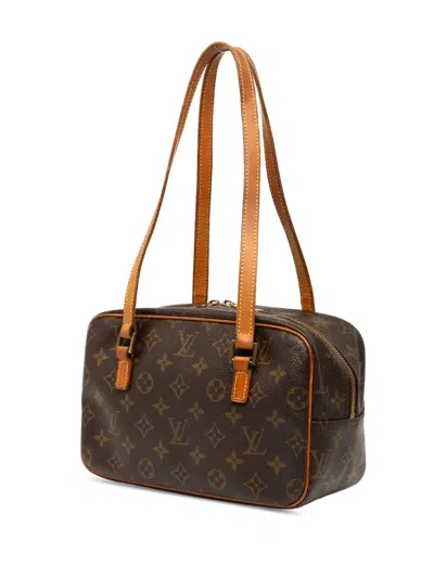 Pre-owned Louis Vuitton 2002 Monogram Cite Mm Shoulder Bag In Brown