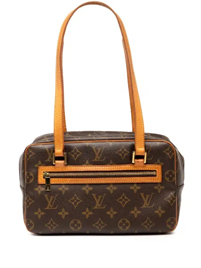 Pre-owned Louis Vuitton 2002 Monogram Cite Mm Shoulder Bag In Brown