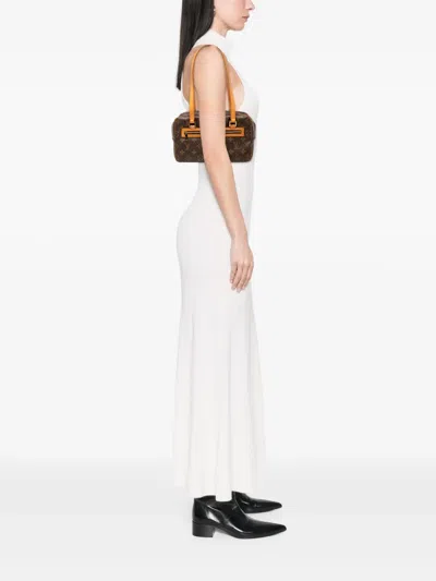 Pre-owned Louis Vuitton 2002 Monogram Cite Mm Shoulder Bag In Brown