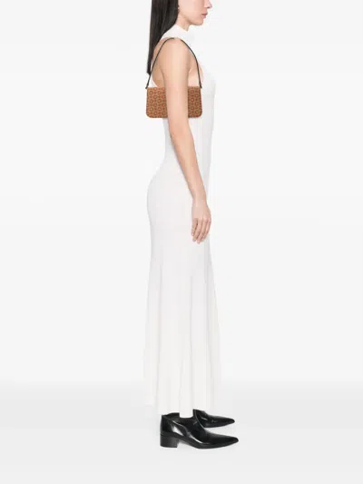 Pre-owned Celine 2001 C Macadam Canvas Shoulder Bag In Brown