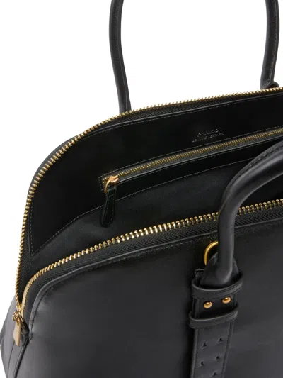 Pinko Bowling Bag Escape Maxi In Leather In Black