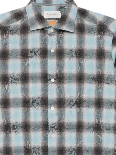 Tintoria Mattei Checked Shirt In Blue