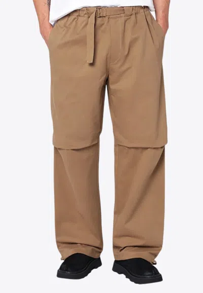 Darkpark Tobacco-coloured Jordan Wide Leg Trousers In Brown
