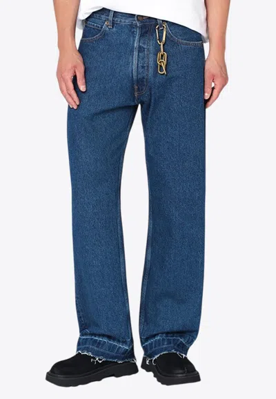 Darkpark Edi Straight-leg Jeans With Keychain In Blue