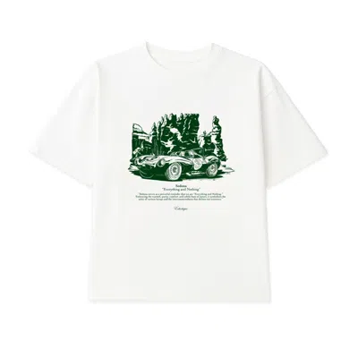 Éclectique Men's White D-type Jaguar Graphic T-shirt In White