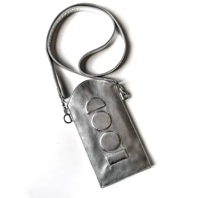 Cool Creative Women's Crossbody Phone Bag With Detachable Strap - Silver In Silver