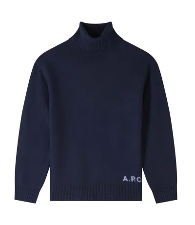 Apc Walter Sweater In Blue