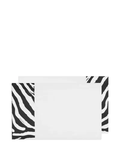 Dolce & Gabbana Kissenbezug Mit Animal-print (2er-set) In White