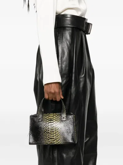 Sapio Small Pitone Tote Bag In Black