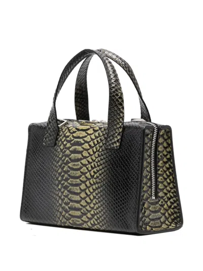 Sapio Small Pitone Tote Bag In Black