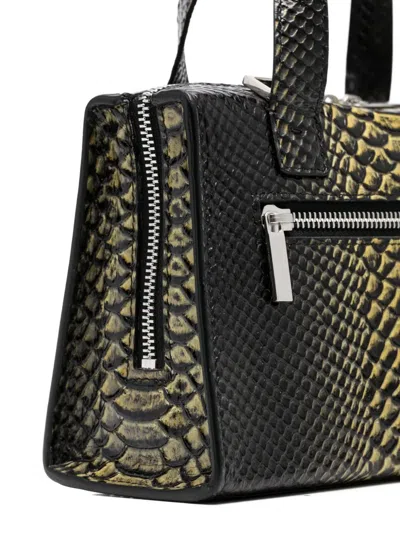 Sapio Small Pitone Tote Bag In Black