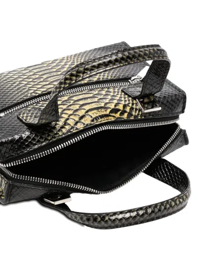 Sapio Small Pitone Tote Bag In Black