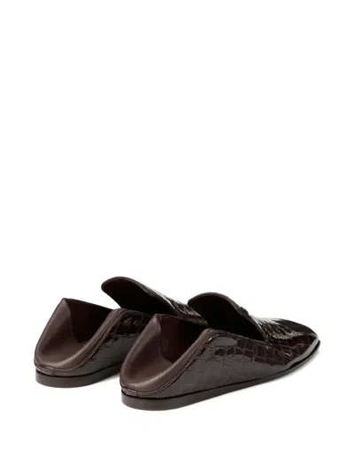 Jimmy Choo Square Toe Casual Shoes In Burgundy