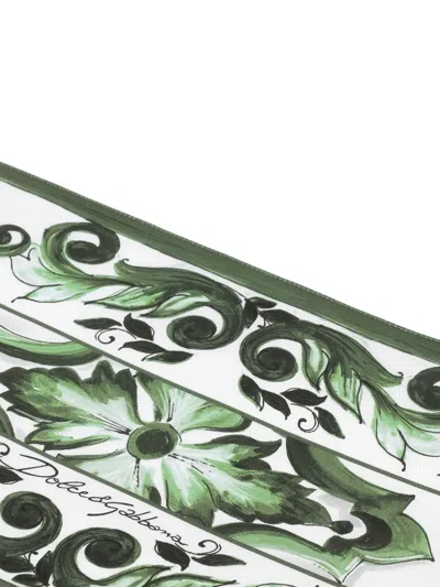 Dolce & Gabbana Satinlaken Mit Maiolica-print (300cm X 300cm) In White