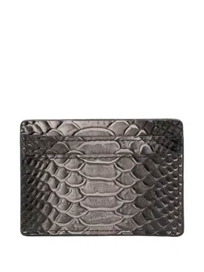 Sapio Kartenetui Mit Schlangen-optik In Gray