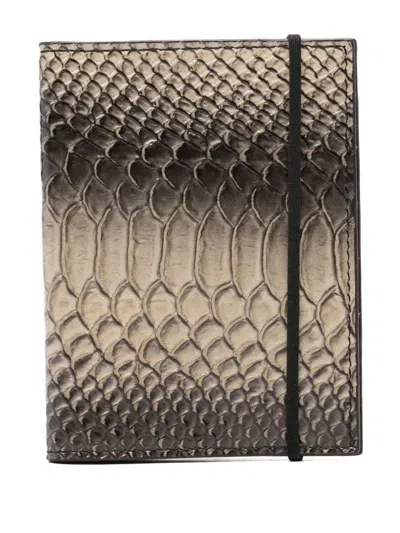 Sapio Portemonnaie Mit Schlangen-effekt In Gray