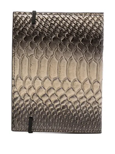 Sapio Portemonnaie Mit Schlangen-effekt In Gray