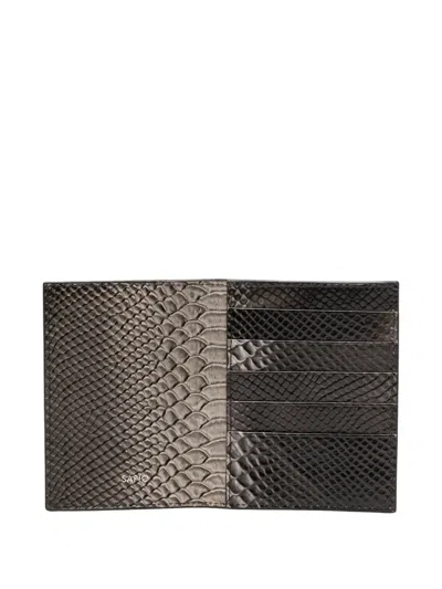 Sapio Portemonnaie Mit Schlangen-effekt In Gray