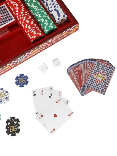 Dolce & Gabbana Dekoriertes Poker-set (39,7cm X 20cm) In Multi