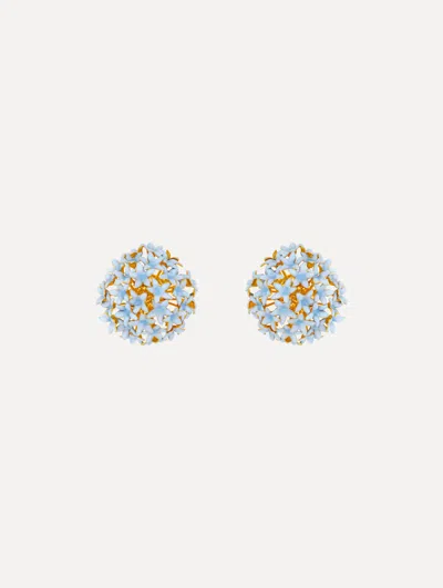 Oscar De La Renta Small Foxglove Pompom Clip-on Earrings In Gold