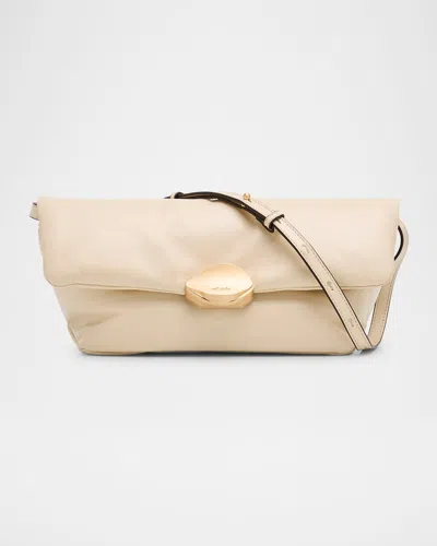 Cult Gaia Wren Puffy Leather Shoulder Bag In Neutral
