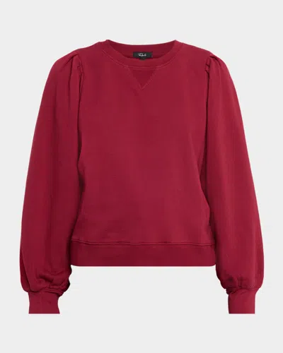 Rails Tiffany Puff-sleeve Sweatshirt In Red