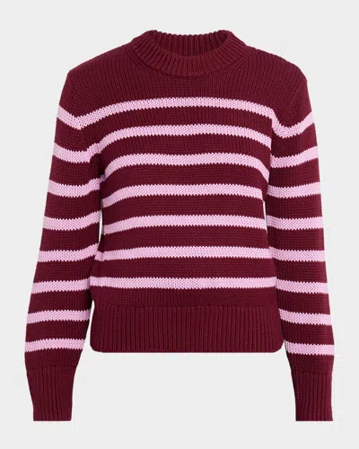 Rails Alise Stripe Crewneck Cotton Sweater In Multi
