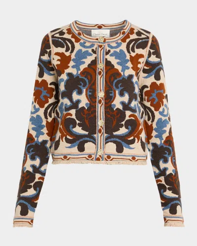 Cara Cara Livi Jacquard Wool-blend Jacket In Multi