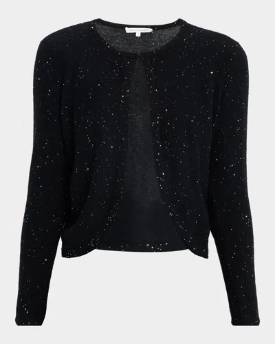 Sofia Cashmere Cashmere Blend Sequined Sweater In Black