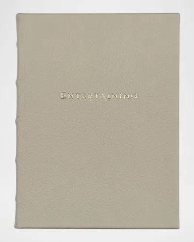 Graphic Image Leather-bound Entertaining Book In Neutral
