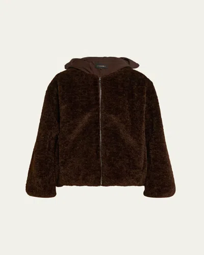 Kobi Halperin Ilyssa Hooded Faux Fur Jacket In Brown