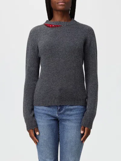 Fabiana Filippi Cashmere Sweater With Sequin Collar In Multi