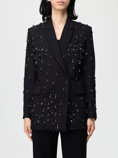 Pinko Blazer With Crystals And Pearls In Black