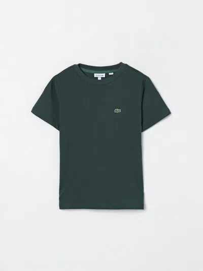 Lacoste Kids Organic Cotton T-shirt In Green