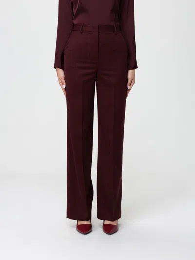 Hanita Pants  Woman Color Burgundy In Brown