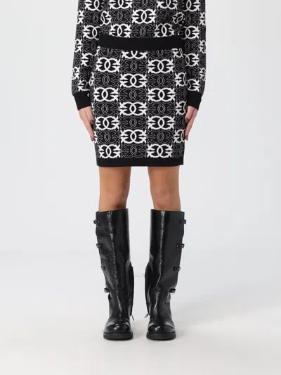 Pinko Jacquard Knit Mini Skirt In Black
