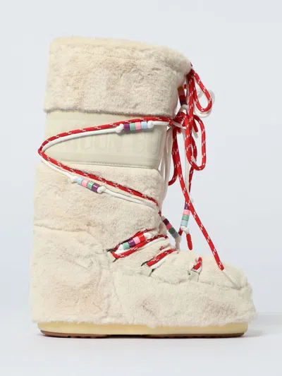 Moon Boot Icon Faux-fur Beads Boots And Ankle Boots In Animal Print