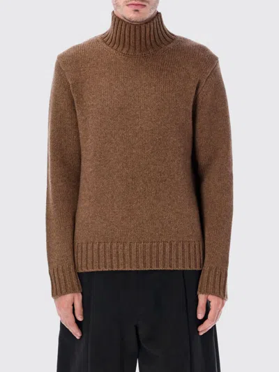 Studio Nicholson Loris Yak And Merino Wool High-neck Knit In Brown