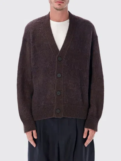 Studio Nicholson Trey Superkid Mohair Cardigan In Brown