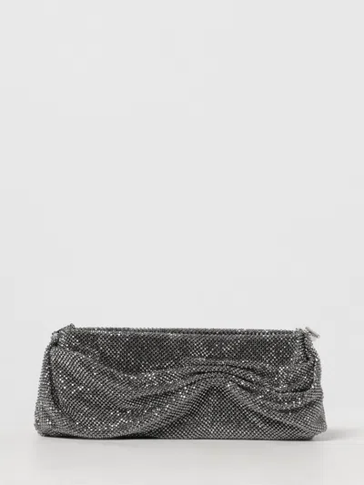 Benedetta Bruzziches Clutch With Chain Shoulder Strap In Gray