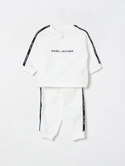 Marc Jacobs Ivory Suit For Baby Boy With Logo In White