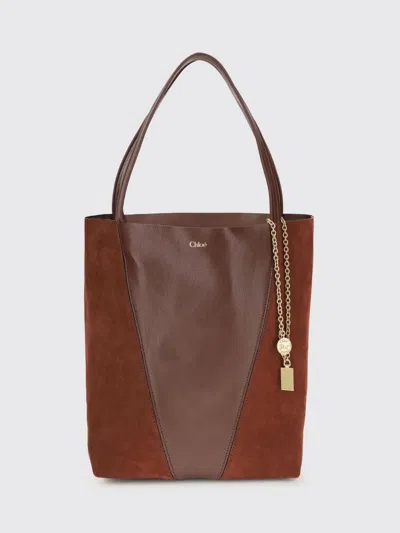 Chloé Spin Shoulder Bag In Brown